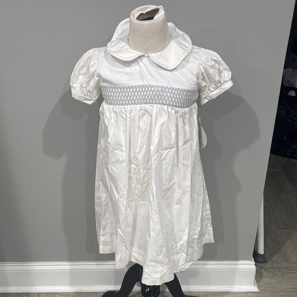 KREWE White and Blue Kids Formal Dress